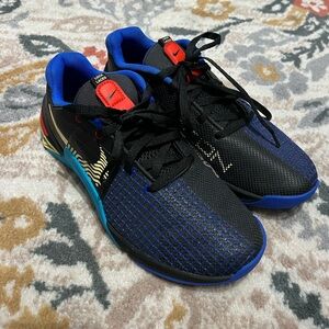 Nike Metcon 8 Anthracite Mens Blue Lightning Sneakers DO9328-003 Size 9